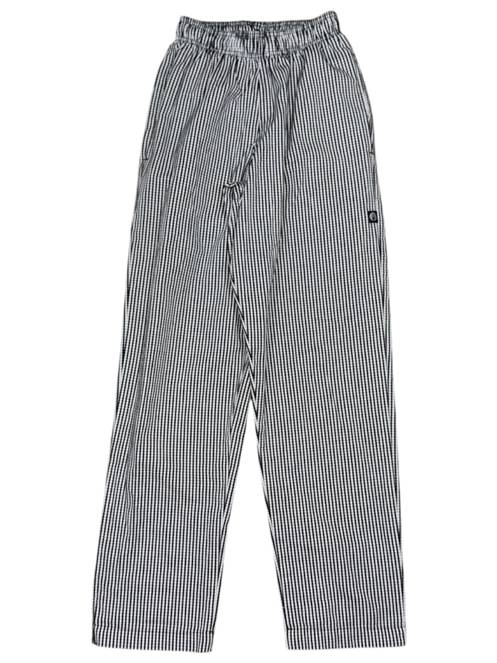 Chef Works Chef Pants Black & White Checkered Drawstring Waist Pockets XS NWOT